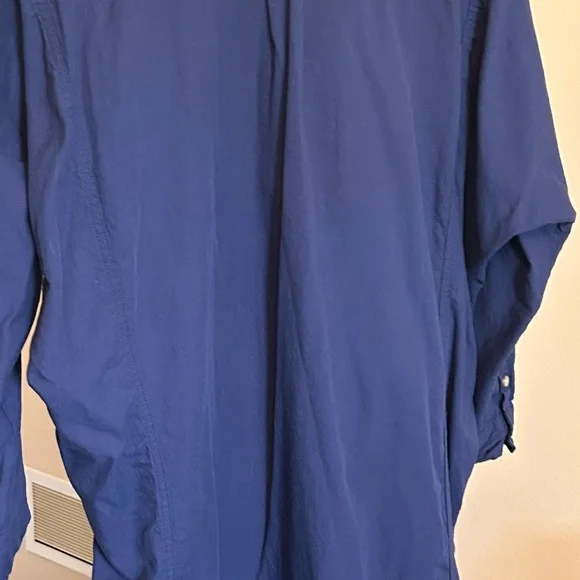 Universal Thread Long Sleeve Button-Front Shirt Dress in Blue - Picture 4 of 7